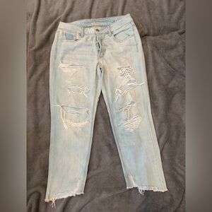 Distressed Light Blue Jeans